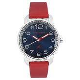 Fastrack, Women's  Watch Analog, Blue Dial Red Leather Strap, 6111SL02